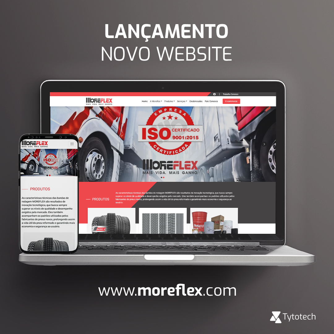 Lançamento novo website institucional - Moreflex